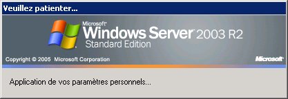 Patientez Chargement de vos parametres windows serveur 2003